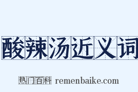 酸辣汤近义词是什么意思的图片